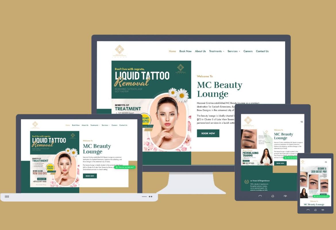 MC Beauty Lounge Dubai Website 